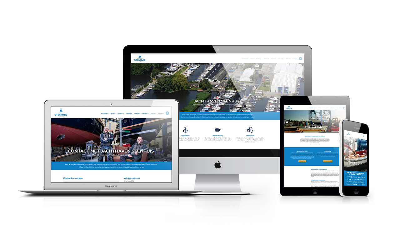 Jachthaven Stenhuis - responsive Webdesign - WordPress